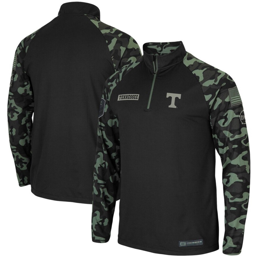 Colosseum Tennessee Men's XXL Black Gray Pullover Military NCAA